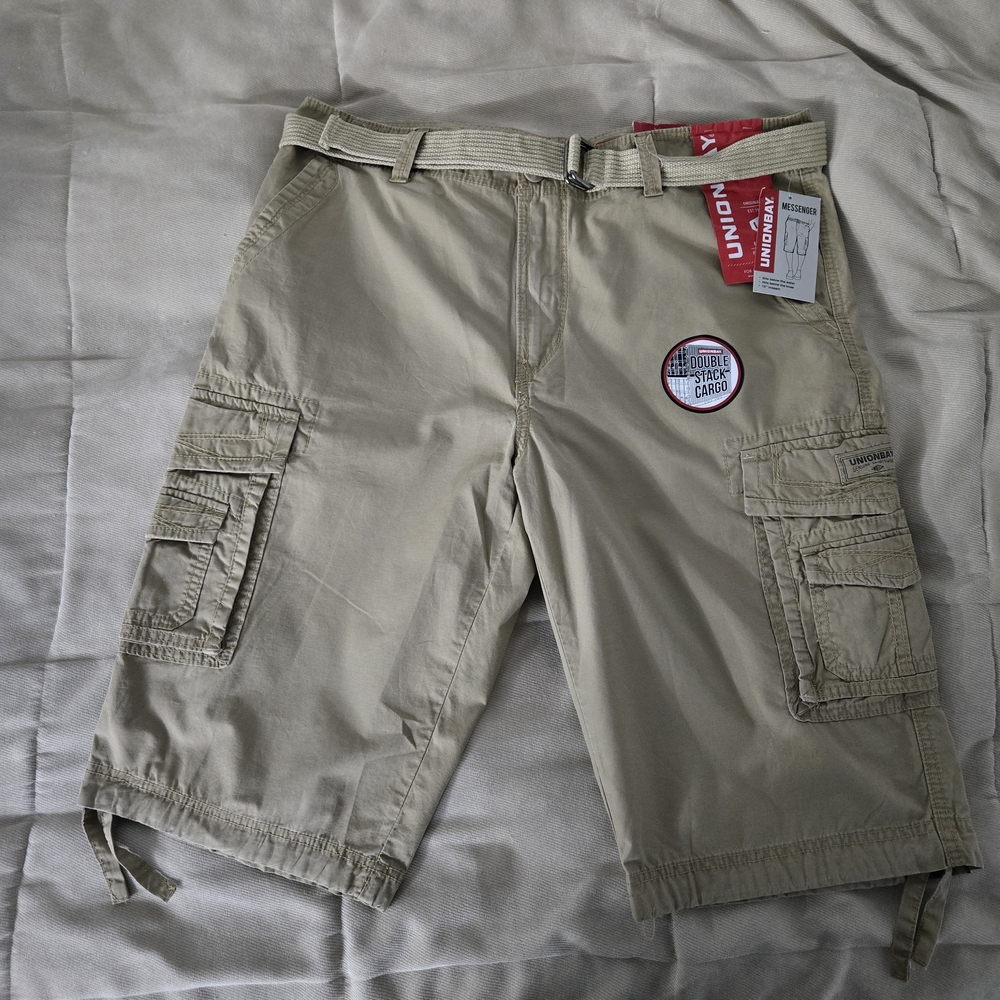 UNIONBAY Men's Khaki Cargo Shorts